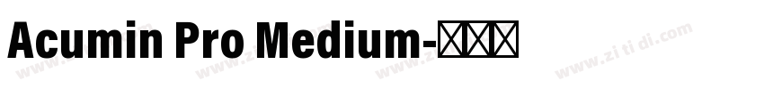 Acumin Pro Medium字体转换